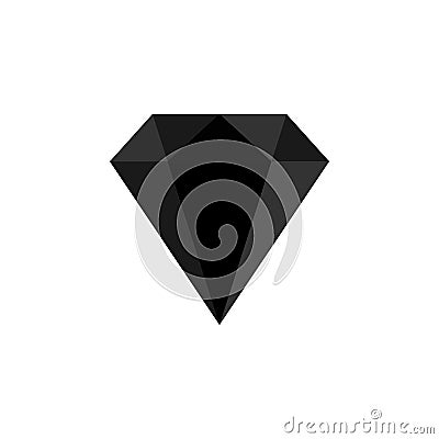 Diamond icon. Vector Illustration. Shiny crystal sign. Brilliant stone. Optical illusion 3D .Fashion modern design. Flat element. Vector Illustration