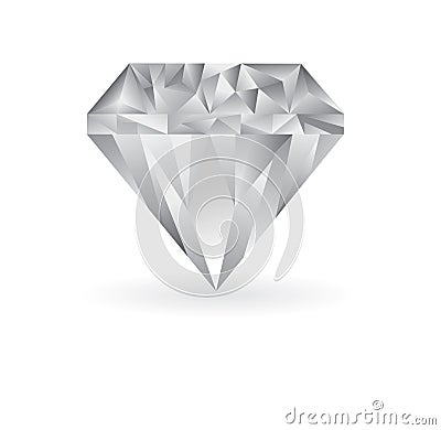 Diamond illustration on a white background. Vector Illustration