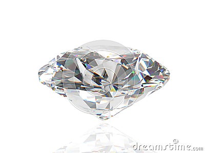 Diamond isolated on white background Stock Photo