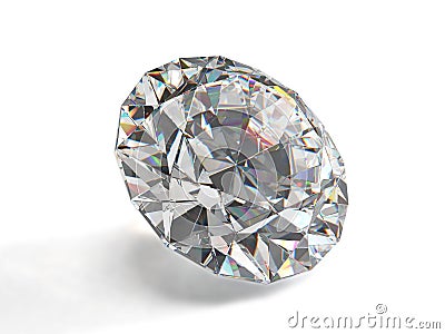 Diamond isolated on white background Stock Photo