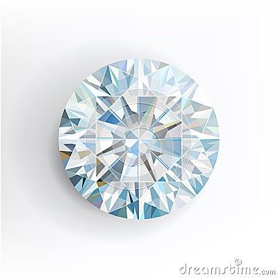 Diamond isolated on white background. Vector Vector Illustration