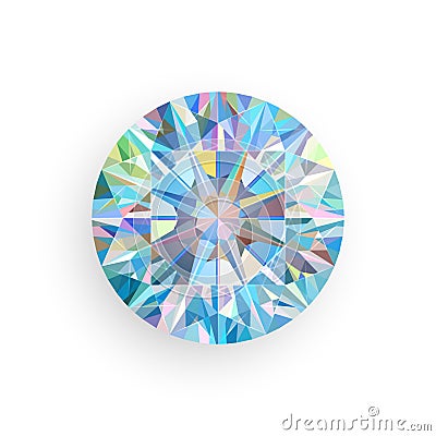 Diamond isolated on white background. Vector Vector Illustration