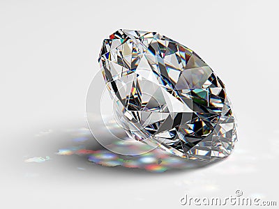 Diamond jewel with caustics Stock Photo