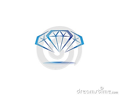 Diamond logo design template vector icon illustration Cartoon Illustration