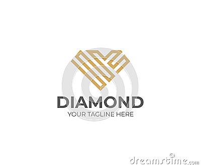 Diamond logo template. Jewelry vector design Vector Illustration