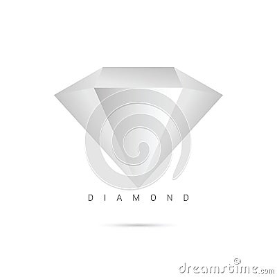 Diamond luxury treasure icon color illustration Vector Illustration