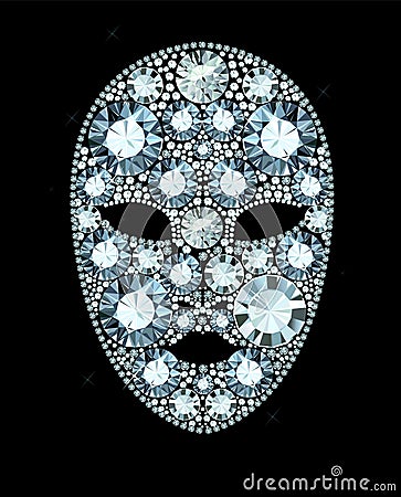 Diamond Mask Vector Illustration