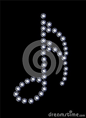 Diamond Music Symbol Vector Illustration