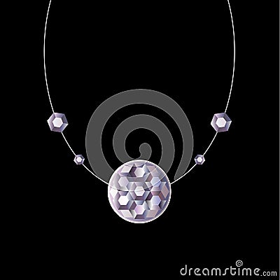 Diamond necklace Vector Illustration