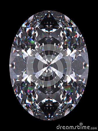 Diamond oval cut Stock Photo