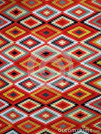 Diamond pattern Blanket Rug Stock Photo