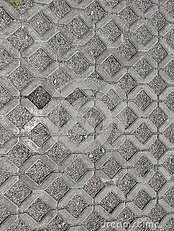 diamond-patterned self-locking courtyard floors Stock Photo