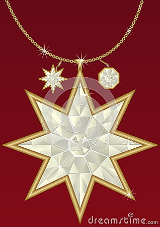 Diamond pendant Vector Illustration