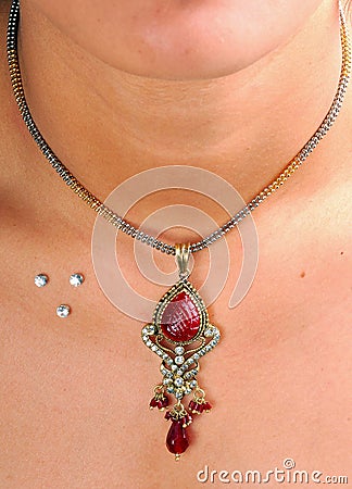 Diamond pendant Stock Photo