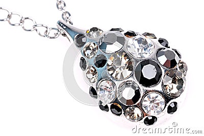 Diamond pendant jewellery closeup Stock Photo