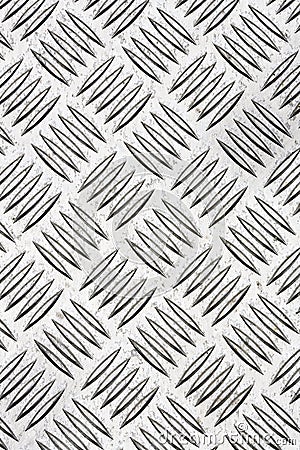 Diamond plate or checker plate close up Stock Photo