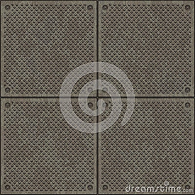 Diamond plate pavement texture Stock Photo