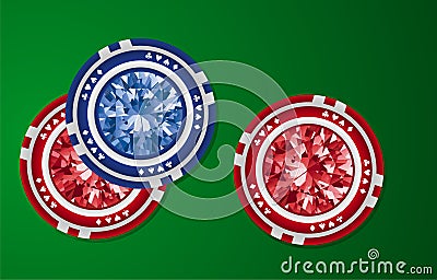 Diamond poker Vector Illustration