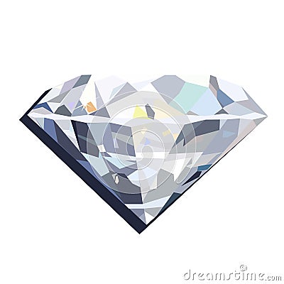 Diamond is rightly called the king of all gems. At all times it has been a symbol of wealth and superiority. Vector Vector Illustration