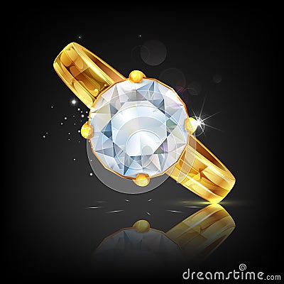 Diamond Ring Vector Illustration