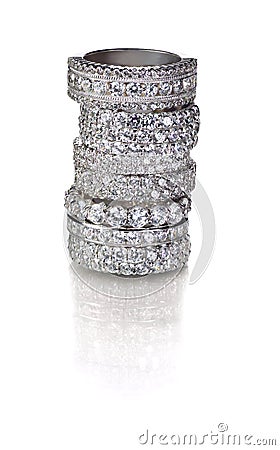 Diamond rings Stock Photo