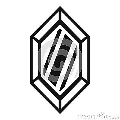 Diamond ruby icon, simple style Vector Illustration