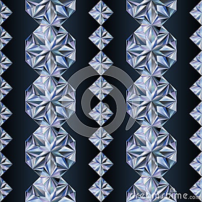 Diamond seamless banners, vector Vector Illustration