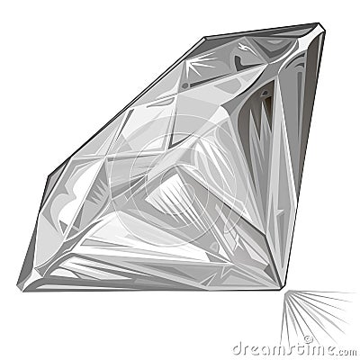 Diamond side view Vector Illustration