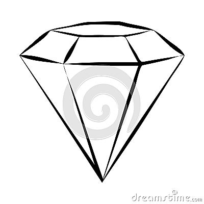 Diamond Skech Vector Illustration