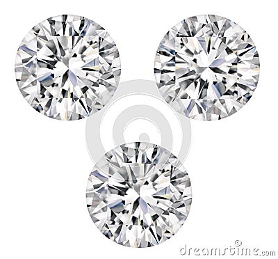 DIAMOND SOLID ELEMENT WHITE BACKGROUND Stock Photo