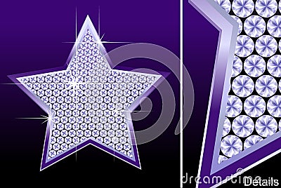 Diamond star Vector Illustration