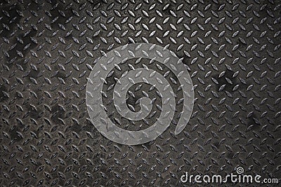 Diamond steel plate with rust texture background dark tone Stock Photo