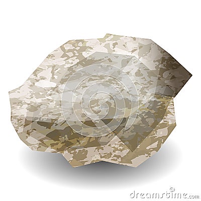 Diamond stone rough. Precious stone, gemstone, mineral Stock Photo