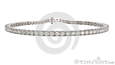 Diamond tennis bracelete Stock Photo