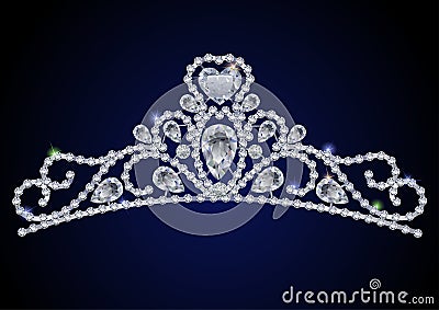 Diamond tiara Vector Illustration