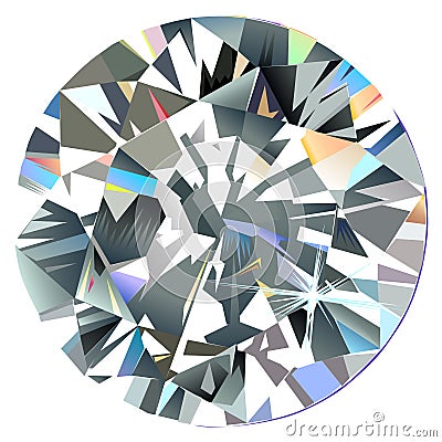 Diamond top view Vector Illustration