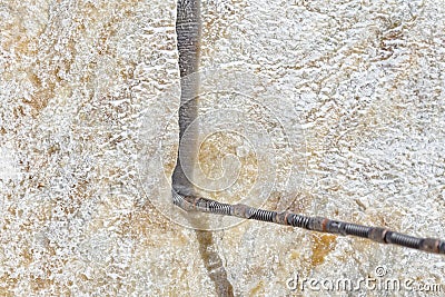 Diamond wire saw for marble quarry. Stock Photo