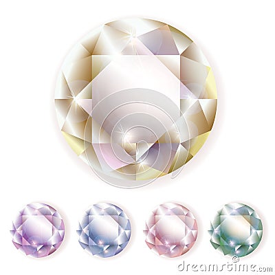 Diamonds gemstones Vector Illustration