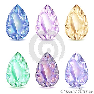 Diamonds gemstones Vector Illustration