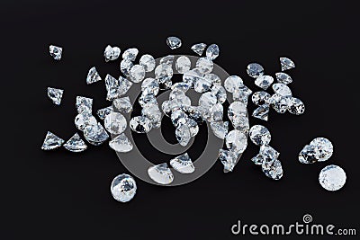 Diamonds heap Stock Photo