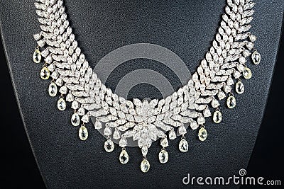 Diamonds necklace Stock Photo