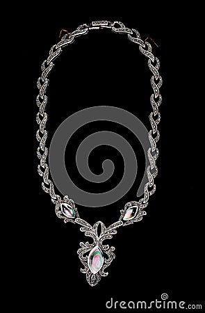 Diamonds necklace Stock Photo