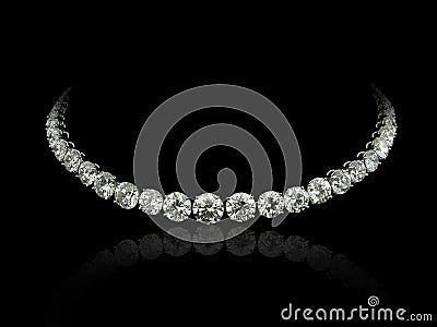 Diamonds necklace Stock Photo