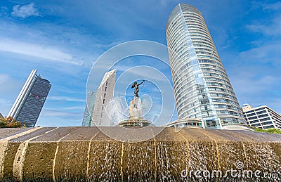 Diana the Huntress Fountain, Fuente de la Diana Cazadora, located in the roundabout at Paseo de la Reforma Editorial Stock Photo