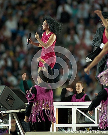 Diana Ross performing at SBXXX Editorial Stock Photo