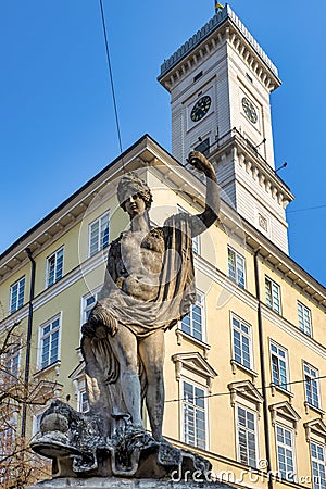 Diana in Rynok Square Stock Photo