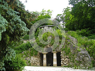 Dianas Grotto. Flower park. Pyatigorsk landmarks The Norther Stock Photo