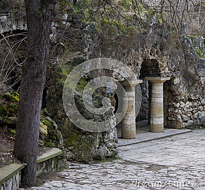 The Dianas Grotto. Flower park. Pyatigorsk landmarks The Northern Caucas Stock Photo