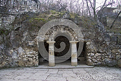 Dianas Grotto. Flower park. Pyatigorsk landmarks The Northern Caucas Editorial Stock Photo