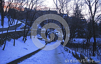 The Dianas Grotto. Flower park. Pyatigorsk landmarks The Norther Stock Photo